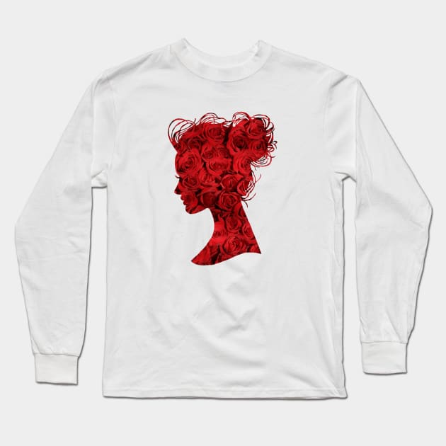 Rose Long Sleeve T-Shirt by CynHutto